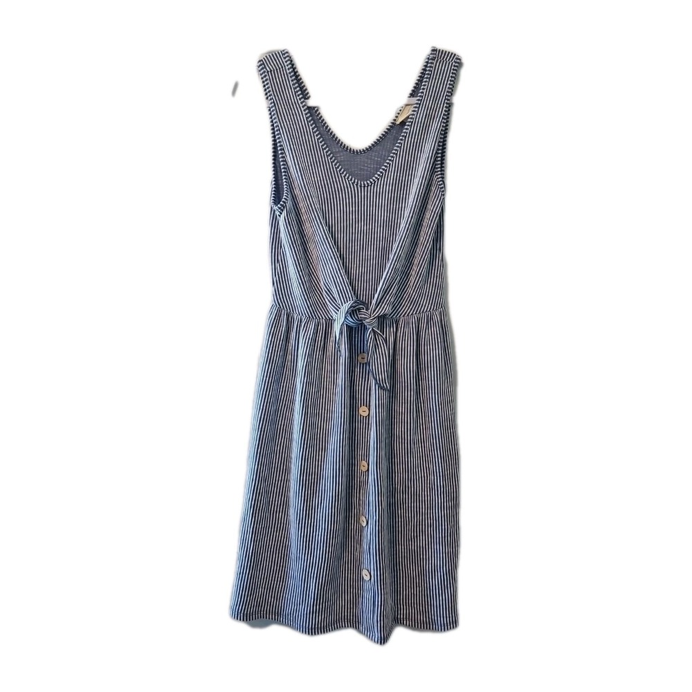 Caution To The Wind Sun Dress Women's Medium Midi Sleeveless Tie Front...‎